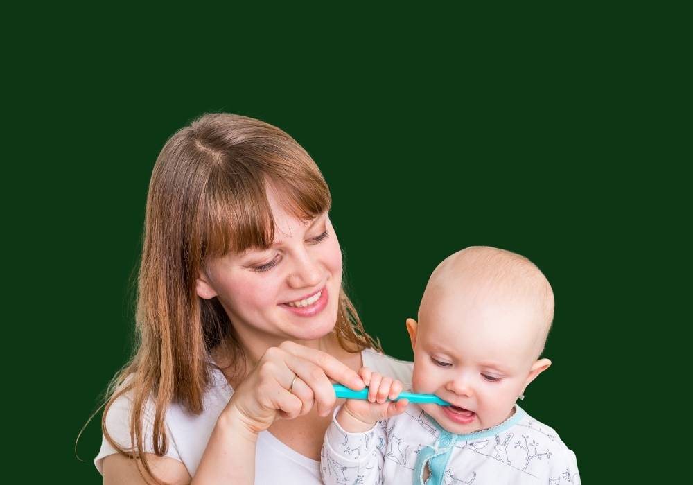 how to clean 6 month old teeth
